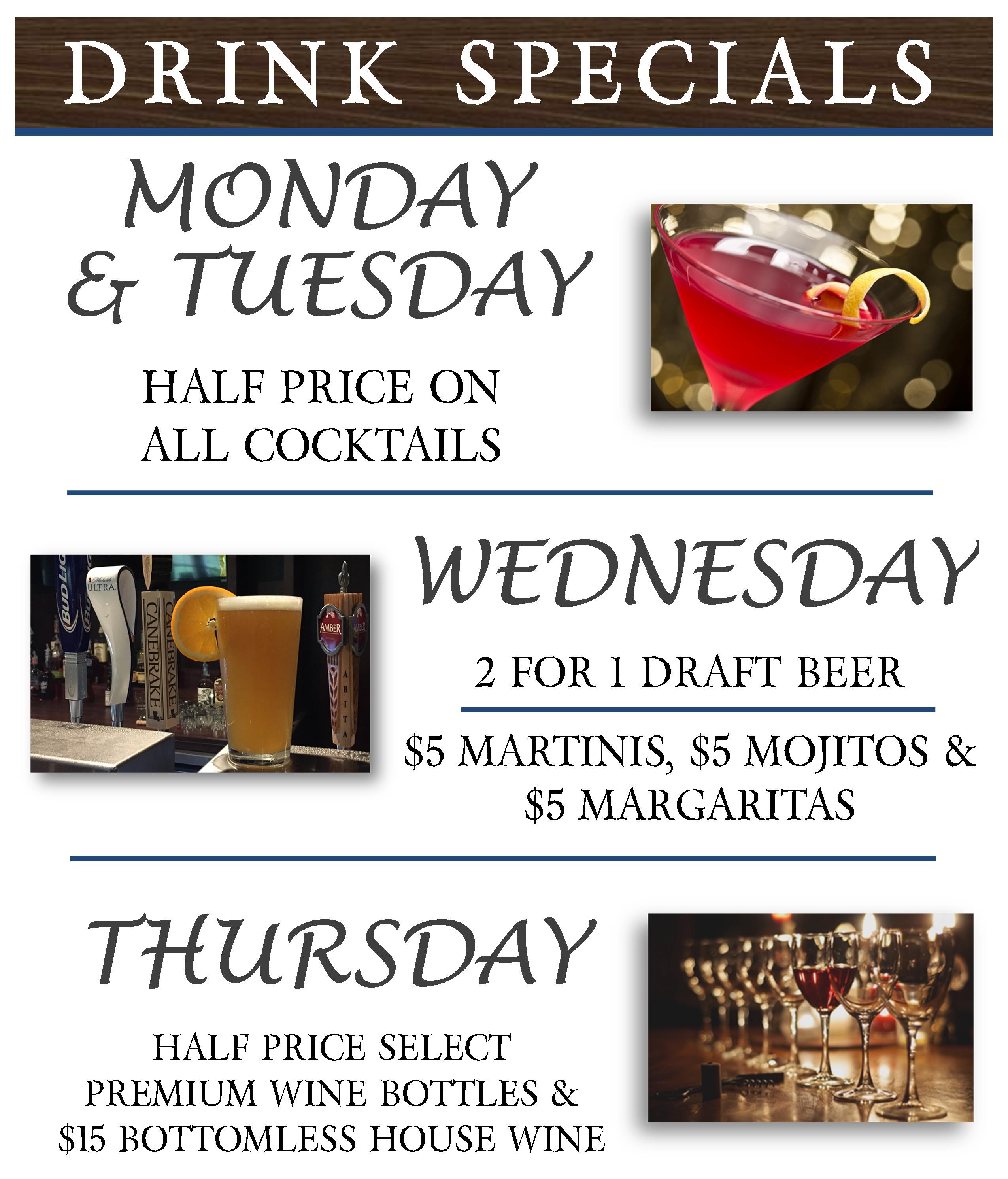 Affordable drink specials
